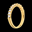 bijouteries Alliance or jaune semi pav�e - serti griffes - 0.5 carats - 11 diamants