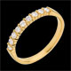 ventes on line Alliance or jaune semi pav�e - serti griffes - 0.3 carats - 9 diamants
