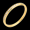 ventes en ligne Alliance or jaune semi pav�e - serti rail - 13 diamants