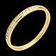 Fede nuziale oro giallo semi pav� - incastonatura Binario - 13 diamanti
