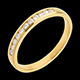 Alianza oro amarillo semi empedrado - engaste ra�l - 11 diamantes