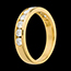vente   Alliance or jaune semi pav�e - serti rail  - 0.75 carats - 9 diamants