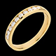 cadeaux femmes Alliance or jaune semi pav�e - serti rail - 0.3 carats - 10 diamants
