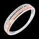 Fede con Corona oro rosa-oro bianco  - 22 diamanti