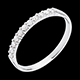 Trauring semi pav� in Weissgold - Krappenfassung  - 11 Diamanten