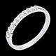 Trauring semi pav� in Weissgold - Krappenfassung  - 0.25 Karat - 9 Diamanten
