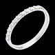 Alliance or blanc semi pav�e - serti barrettes - 10 diamants