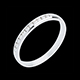 Alianza oro blanco semi empedrado - engaste ra�l - 11 diamantes