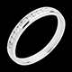   Alianza oro blanco semi empedrado - engaste ra�l   - 11 diamantes