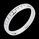   Alliance or blanc semi pav�e - serti rail  - 0.25 carats - 10 diamants
