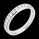 Trauring zur H�lfte mit Diamanten besetzt in Weissgold  - Kanalfassung - 0.4 Karat - 11 Diamanten
