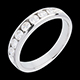 Alliance or blanc semi pav�e - serti rail - 0.75 carats - 9 diamants