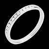 cadeau Alliance or blanc semi pav�e - serti rail - 11 diamants