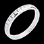 bijou or Alliance or blanc semi pav�e - serti rail - 0.3 carats - 10 diamants
