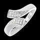 achat on line bague ruban or blanc pavee mm 24 diamants