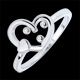 Bague Joli coeur argent et diamant