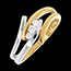bijouteries Trilogie Arabesque or jaune-or blanc - 3 diamants