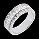achat on line   Bague princesse or blanc semi pav�e   - 0.87 carats - 35 diamants