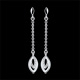 Boucles d'oreilles Plumette argent et diamant
