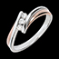 ventes on line Bague trilogie Ambra or rose - blanc - 3 diamants