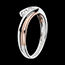 bijou Bague trilogie Ambra or rose - blanc - 3 diamants