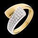 bijoux or bague tropique or jaune pavee 26 carats 34 diamant