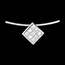 mariage Collier d� or blanc pav� - 0.23 carats - 9 diamants