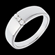 Triolog�a abrazo - oro blanco - 3 diamantes