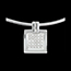 vente en ligne Collier empreinte or blanc pav�e - 0.45 carats - 25 diamants
