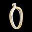 bijouterie Solitaire sillon or jaune-or blanc (MM)
