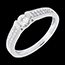 cadeau   Solitaire arche or blanc pav�  - 0.31 carats - 29 diamants