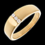 bijou Trilogie �treinte or jaune (MM) - 3 diamants