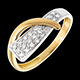 vente en ligne bague sirene or jaune or blanc pavee 20 diamants