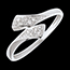 acheter on line Bague ruban or blanc pav�e (PM) - 10 diamants