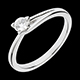 Solitaire Broche or blanc - 0.23 carats