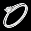bijou Solitaire Broche or blanc - 0.23 carats