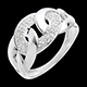 bijoux or bague sautoir or blanc pave 24 diamants