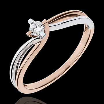 vente on line Bague Couronne sucr�e or rose - diamant 0.11 carat