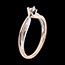 achat Bague Couronne sucr�e or rose - diamant 0.11 carat