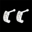 cadeaux Boucles d'oreilles Double rang or blanc et diamants