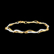 Pulsera ondas del nilo dos oros y diamantes