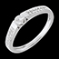 bijouterie Solitaire arche or blanc pav� - 0.25 carats - 29 diamants