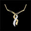 acheter en ligne Collier Baiser du gu�pard or jaune pav� - 13 diamants