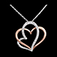 Collier Coeurs Enlac�s - 18 diamants