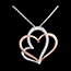 bijou or Collier Coeurs Enlac�s - 18 diamants