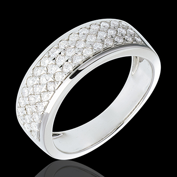 cadeaux femme Bague pl�iade or blanc pav�e  - 0.63 carats - 45 diamants