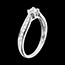 bijouteries Solitaire Duchesse or blanc  - 0.41 carats - 15 diamants