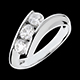 bijouterie bague trilogie shemale or blanc