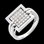vente en ligne Bague empreinte or blanc pav�e  - 0.45 carats - 25 diamants