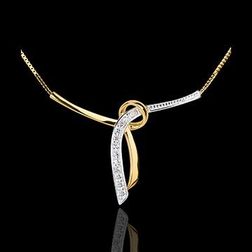 achat on line Collier Liane or jaune pav�e - 3 diamants